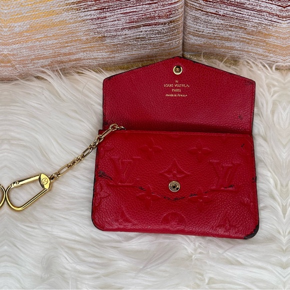 🔥Authentic Louis Vuitton Monogram Red Empreinte Key Cles - Picture 8 of 13